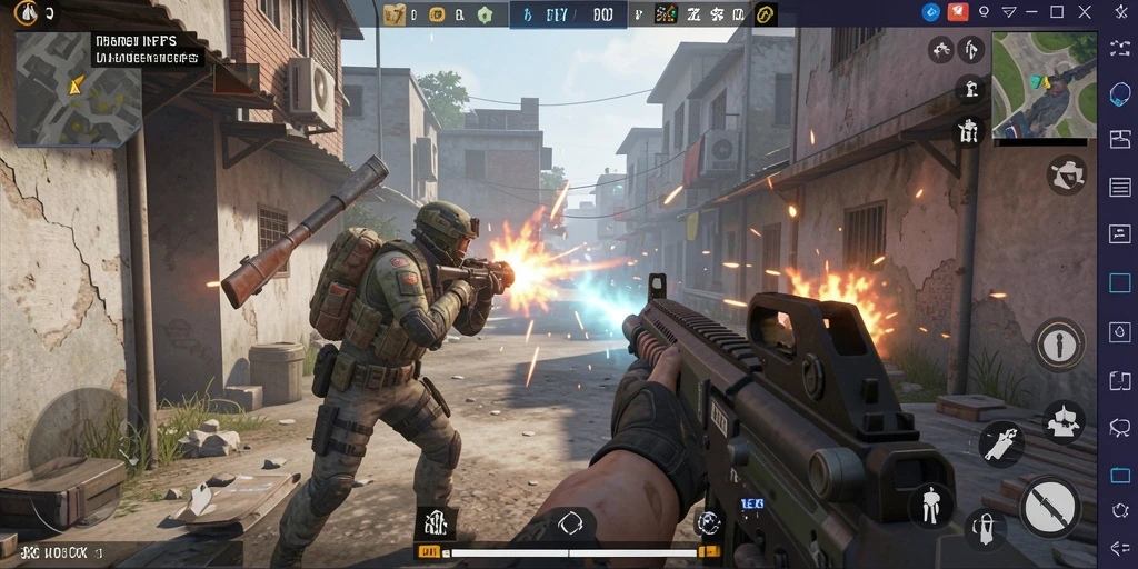 Tampilan gameplay menyenangkan di 5ZK dengan aksi tembak-menembak yang intens.