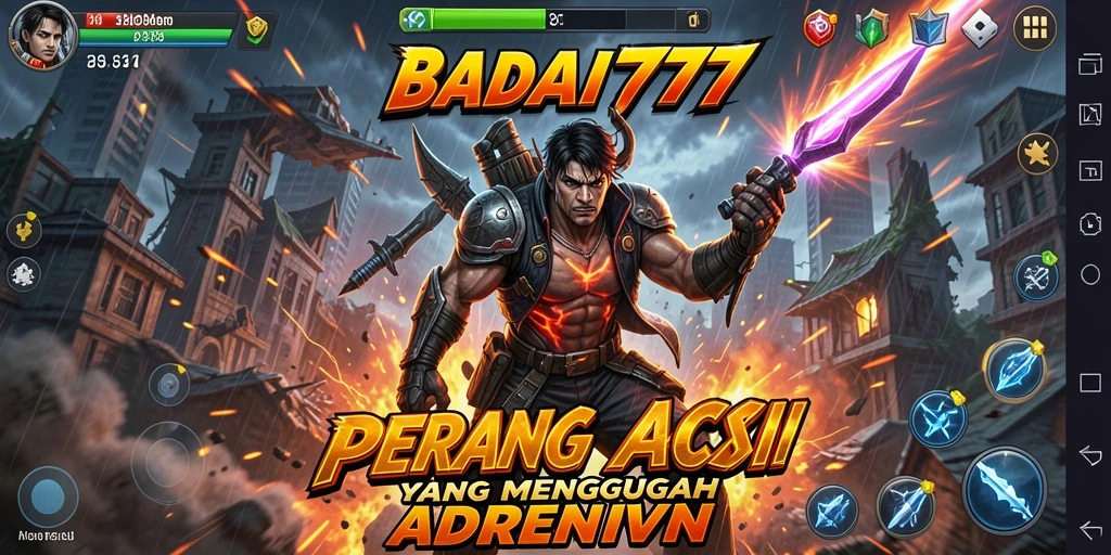 Tampilan gameplay mendebarkan dalam BADAI777 yang penuh aksi.