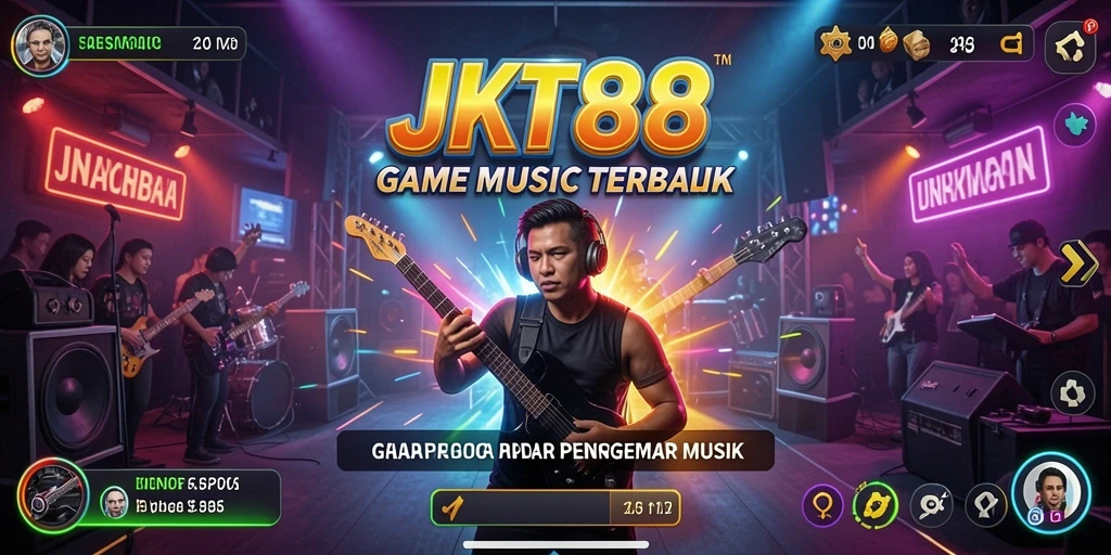 Tampilan menarik dari gameplay musik seru JKT88.
