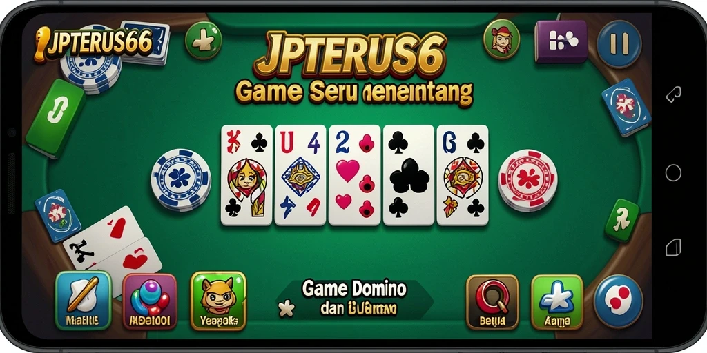Screenshot utama JPTERUS66 menampilkan gameplay Domino yang menarik.