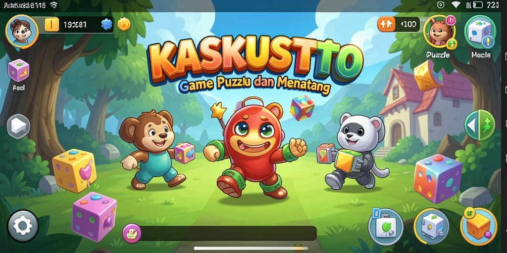 Tampilan utama gameplay KASKUSTOTO dengan berbagai tantangan Puzzle.