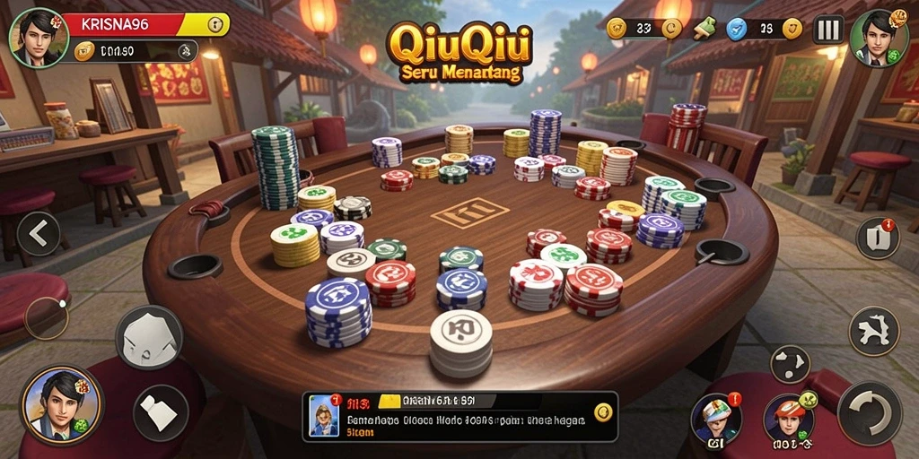 Screenshot gameplay QiuQiu KRISNA96 yang menarik.