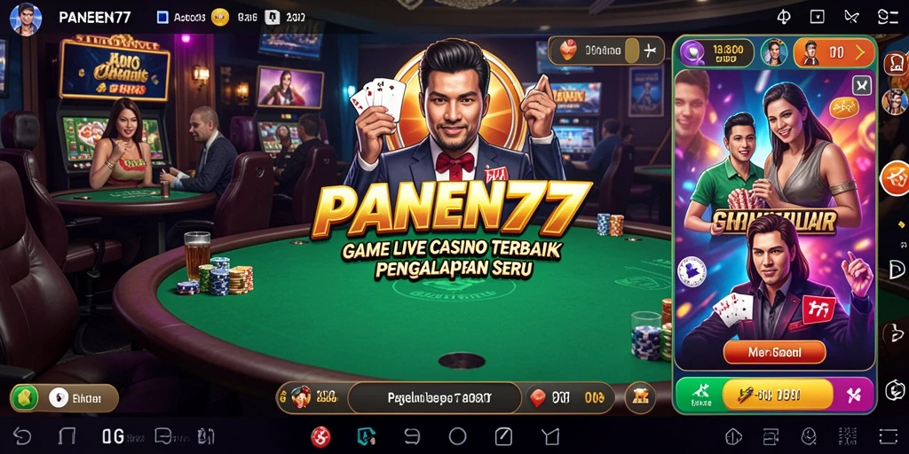 Tampilan gameplay Live Casino yang mendebarkan di PANEN77.