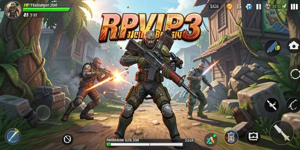 Tampilan gameplay RPVIP3 yang mendebarkan dalam aksi penuh energi.