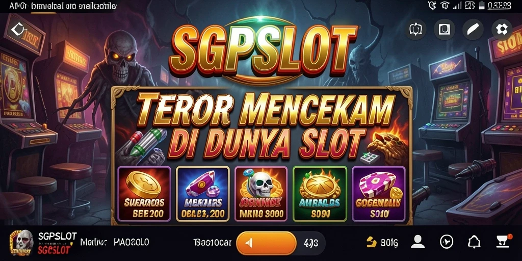 Screenshot gameplay SGPSLOT menampilkan suasana horor yang mengerikan.
