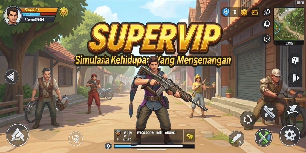 Tampilan menarik dari gameplay SUPERVIP dengan interaksi sosial yang seru.