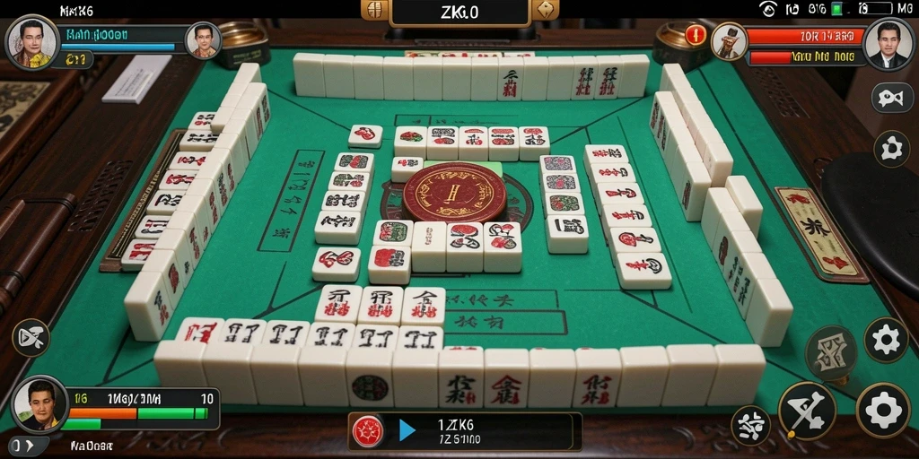 Tampilan menarik dari gameplay Mahjong di ZK6.
